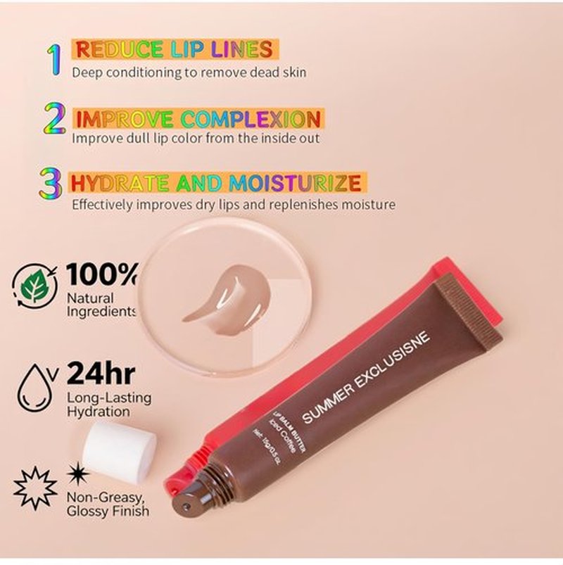 Skiennix Pink Guava Tinted Lip Butter Balm - Moisturizing & Nourishing Lip Care for Smooth, Soft Lips