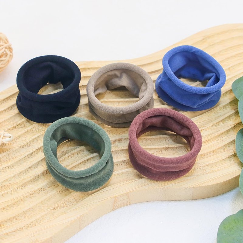 XIMA 20PCS Thick Seamless Hair Ties, Hair Scrunchies Elastics Hair Bands Large Soft Nylon Rope Ponytail Holders for Thick Heavy or Curly for Girls and Women