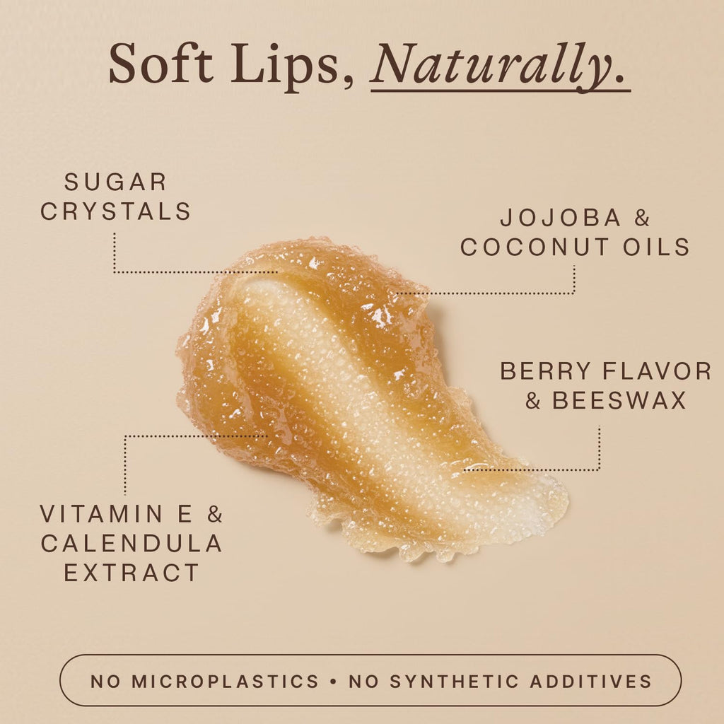 Lip Scrub Gift Set - Lip Scrubs Exfoliator & Moisturizer, Lip Exfoliator Scrub, Sugar Lip Scrubs, Lip Sugar Scrub, Lip Care Products for Chapped Lips, Lip Scrubber, Lip Moisturizer for Dry Lips