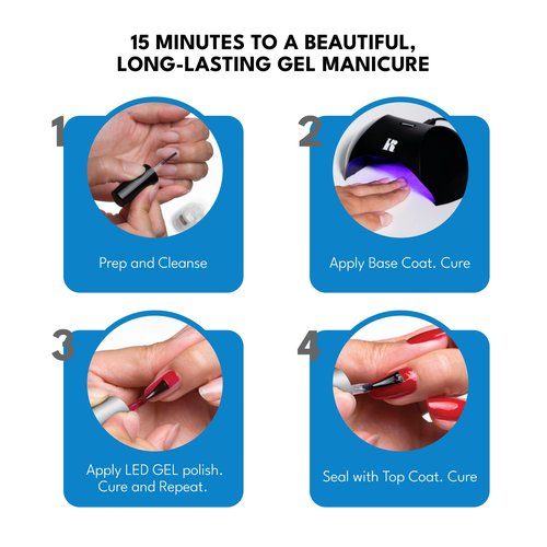 RC Red Carpet Manicure F&P Super Shine Top Coat – High-Gloss Gel Top Coat with Vitamin A & Biotin for Long-Lasting Shine & Durability – Quick Dry, Perfect for Professional & At-Home Use, 0.3 Ounce.
