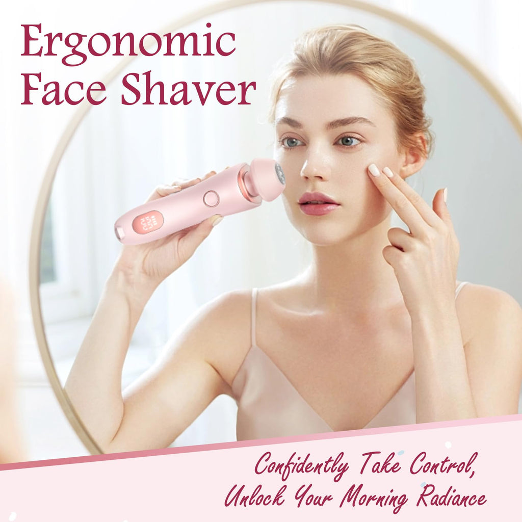 Electric Shaver for Women, SilkGlide Pro 2.0 Electric Razor for Women, Painfree Hair Trimmer with 2 Removable Heads for Sensitive Skin, IPX7 Waterproof, USB Rechargeable, Pink