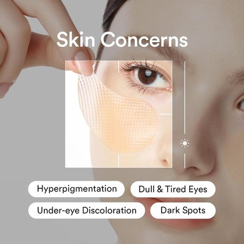 Abib Glutathione Kojic Acid Eye Patches - Brighten Dark Circles & Spots | 60 Count Korean Skin Care