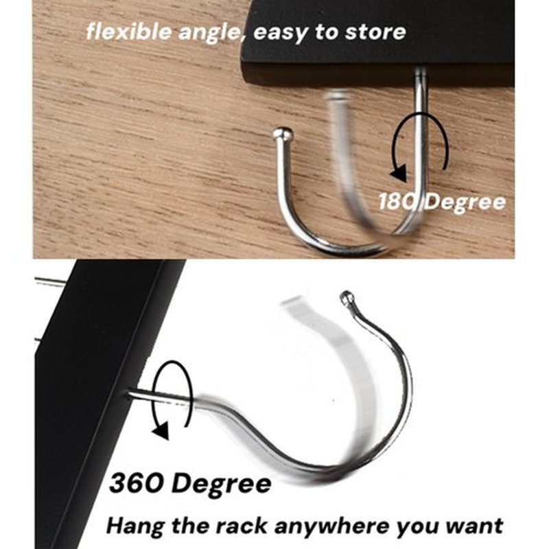 2-Pack Extra Long Hair Extension Holder Wooden Extension Hanger for Human Hair Extension Full Length Weft Hair Rack for Styling,Storage,Washing, Drying, Coloring for Barber Shop/Home