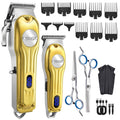 DSP Beard Trimmer for Men, Cordless Hair Clipper Shavers, Facial Hair Trimmer for Beard & Mustache Trimming, Professional Haircut Kit for Men Rechargeable LED Display (Gold)