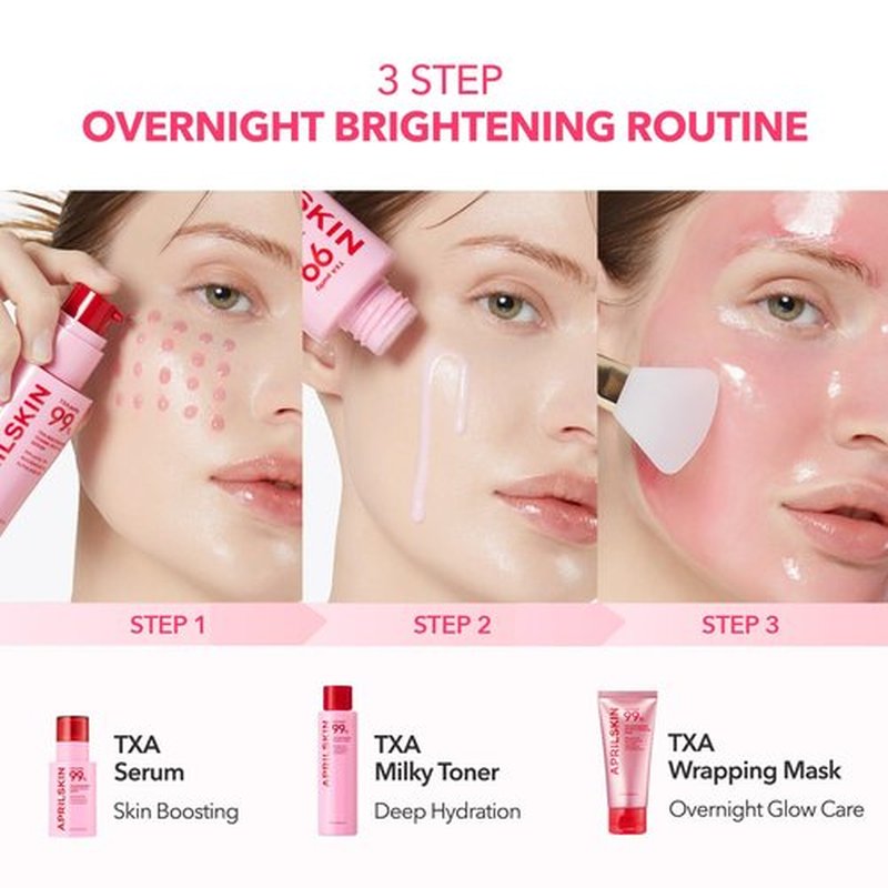 APRILSKIN TXA Niacinamide 99 Overnight Wrapping Mask | 99% High-Purity TXA+Niacinamide for Uneven Skin Tone | Overnight Skin Booster for Toning Care, Firming & Pore Care | 80ml, 2.70 fl.oz.