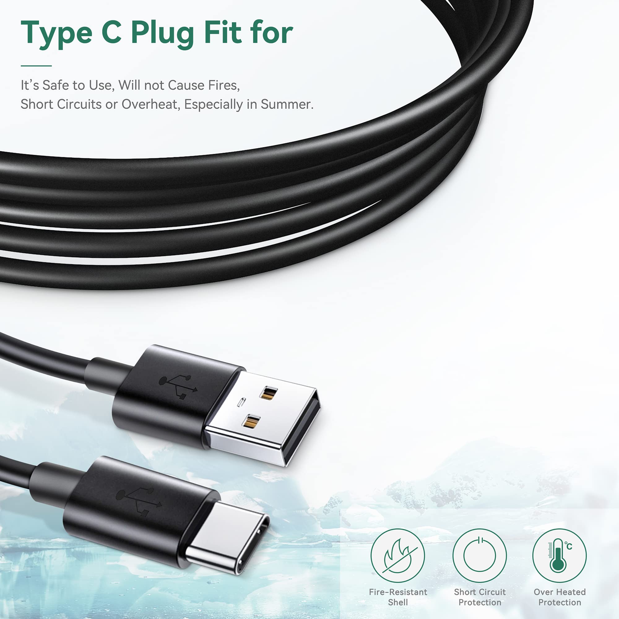 FITE ON Portable Blender USB Charging Cable Cord Compatible with Ninja BC155PS BC151BK BC151CR BC151NV BC151EM BC151PR BC151WH Portable Blender