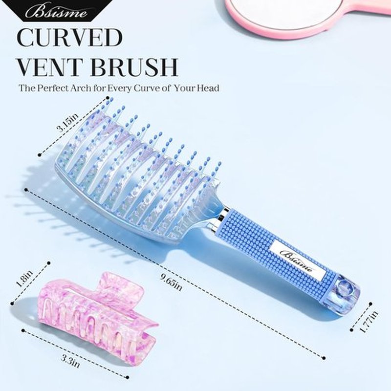 Skiennix Professional Curved Vent Hair Brush - Faster Blow Drying & Detangling for All Hair Types | Ideal Gift for Her