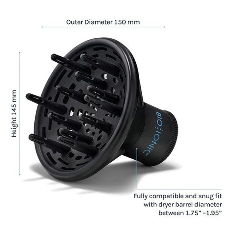 Bio Ionic Universal Diffuser - Fast-Drying Hair Dryer Attachment for Frizz Control & Shine | Fits 2.25" Blow Dryers