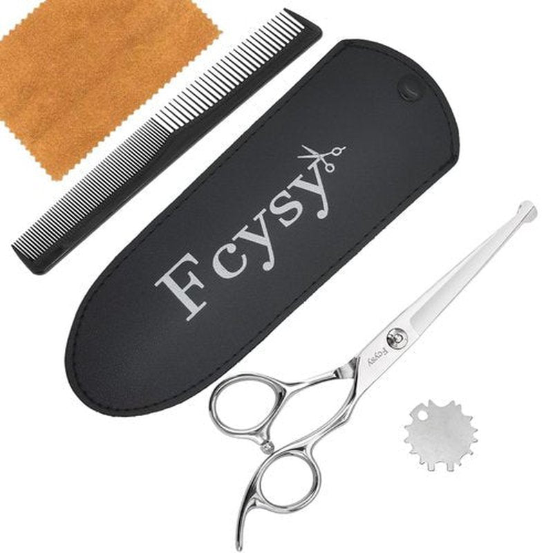 Safety Round Tip Hair Scissors for Kids, Fcysy 6 In Hair Cutting Shears for Children, Stainless Steel Barber Haircut Scissors for Toddlers, Boys & Girls – Safe Hair Trimming at Home
