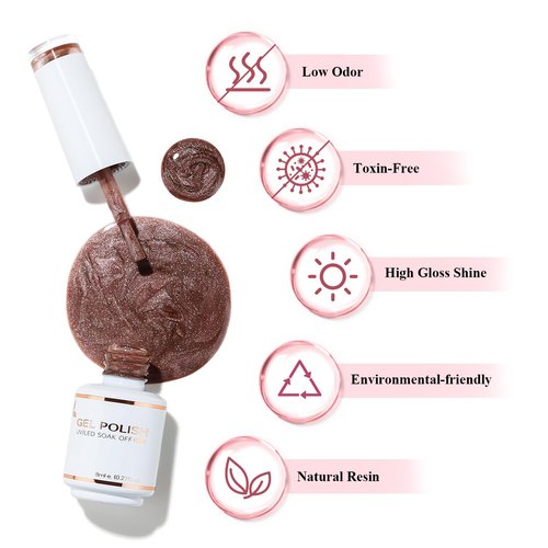 Nicedeco Hema Free Gel Nail Polish Cruelty Free Vegan 6 Colors Cat Eye Gel Polish U V Gel for Nail Art Manicure Salon