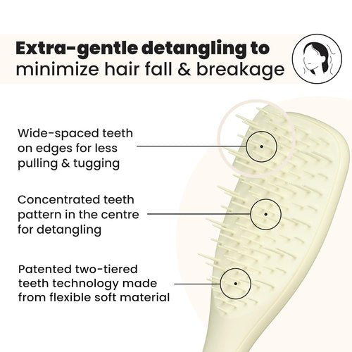 Tangle Teezer Extra Gentle Detangler Hair Brush - Minimize Hair Loss & Breakage | Chamomile Yellow
