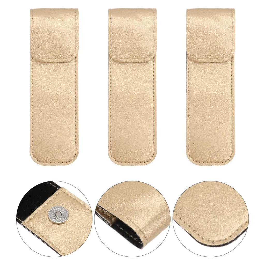 Beaupretty Pu Leather Tweezer Protective Case for Eyelash Grafting Shockproof Travel Storage Sleeve with Smooth Surface Lightweight 5.70X1.69X0.19In Portable Eyelash Tweezers Cover
