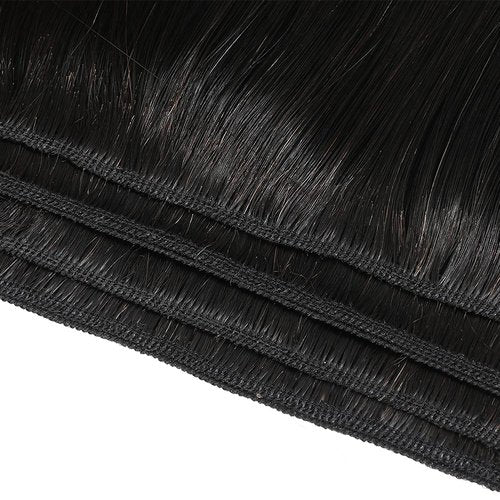 CGRY 18A Raw Indian Straight Hair 3 Bundles Real Virgin 100% Unprocessed Human Hair Extensions Luxury Premium Quality Full Thick Ends Natural Black Silky Soft Reusable 20inch