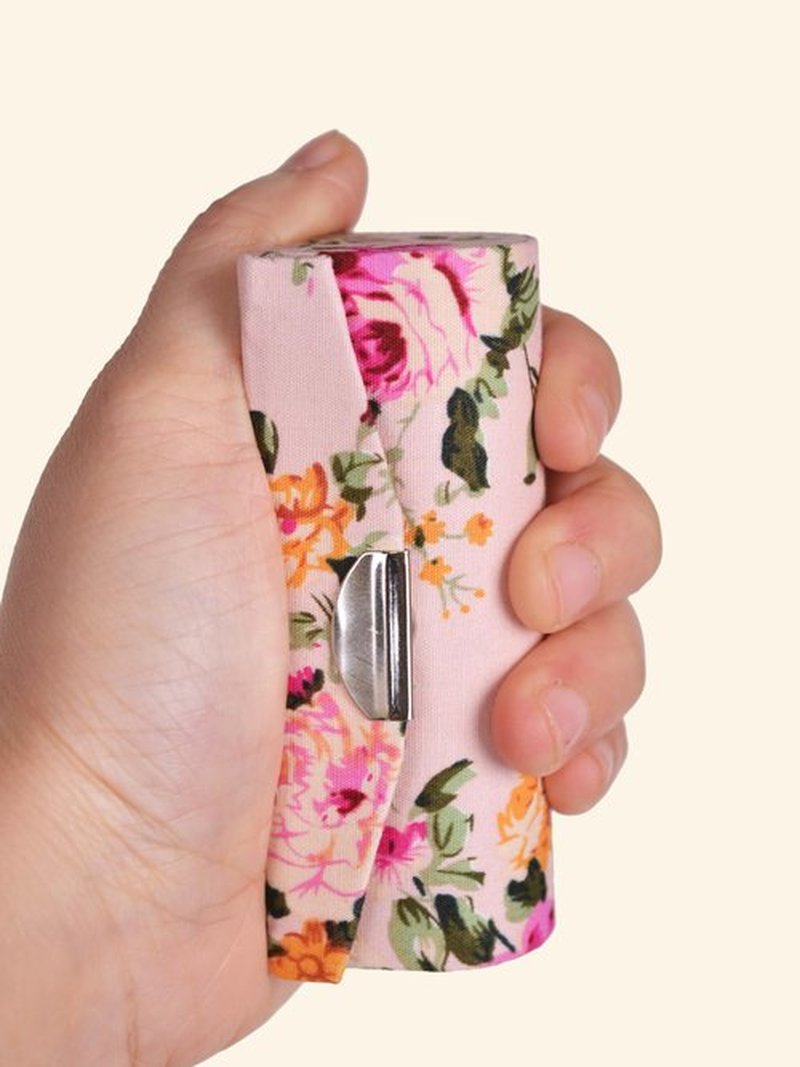 Bleiou 12 Pcs Lipstick Case with Mirror Floral Design Lipstick Holder Flower Printing Lip Stick Box (Pattern A)