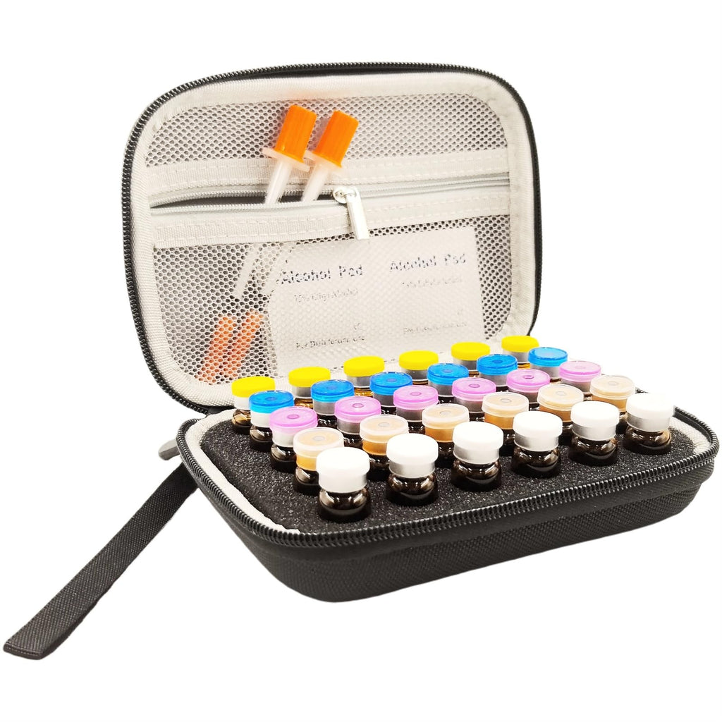 ZyCooom Peptide Case for Fridge Peptide Case for 1ml 3ml 5ml Vials-30 Slots