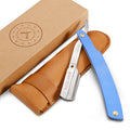 Naked Armor Samson Shavette Straight Razor, Replaceable Single Edge, Blue