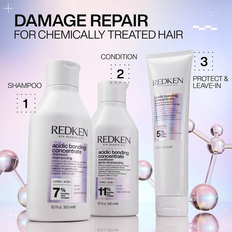 Redken Acidic Bonding Concentrate Conditioner - Strengthens & Repairs Damaged Hair, Sulfate-Free with Citric Acid