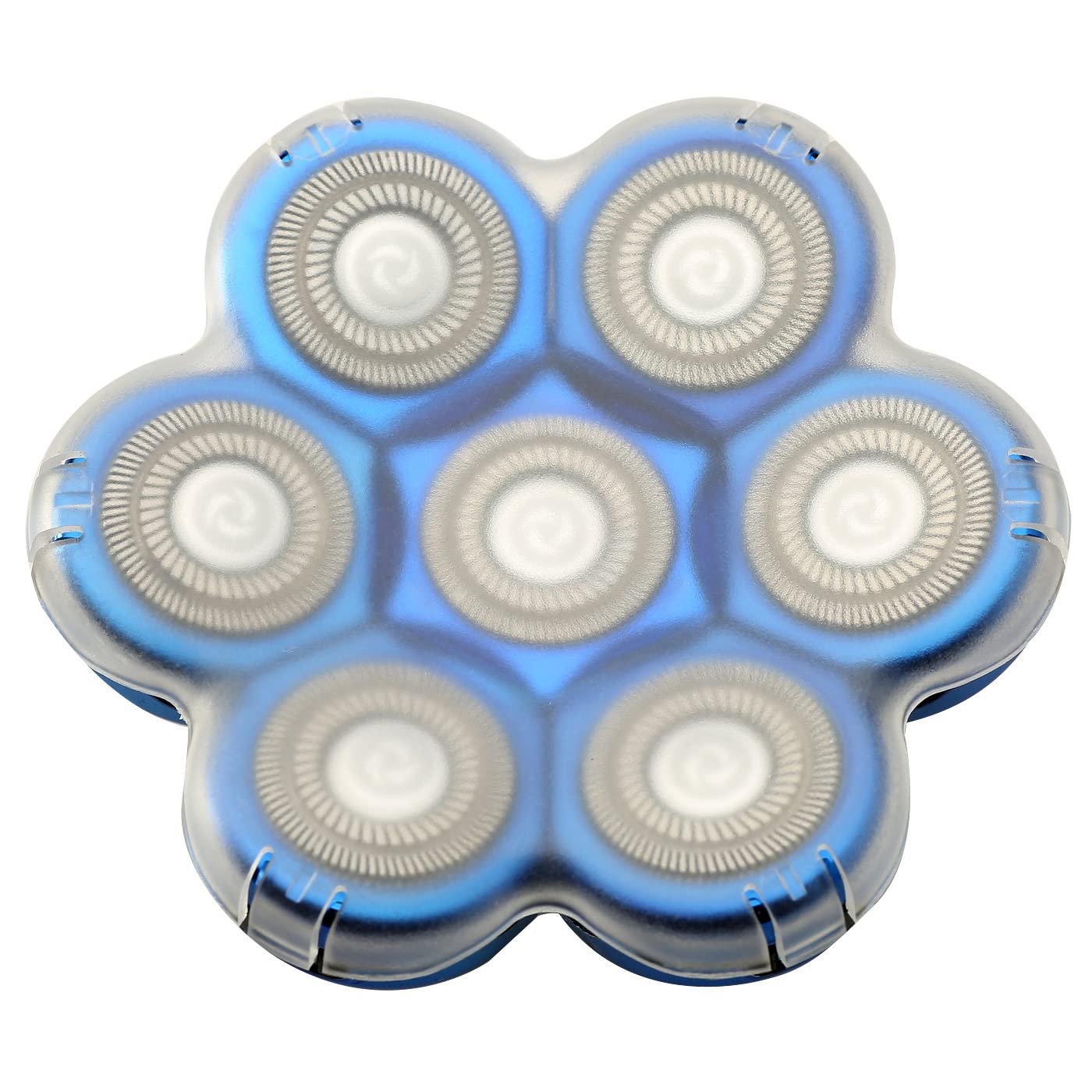 Universal 7 Blades Shaver Replacement Blades Compatible with Most Mainstream Brands Head Shaver Electric Shaver Replacement Head (7 Blue)