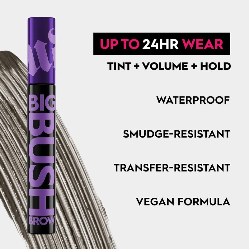 Urban Decay Big Bush Volumizing Tinted Eyebrow Gel - Waterproof, Smudge-Resistant, 24 HR Hold | 0.19 fl oz