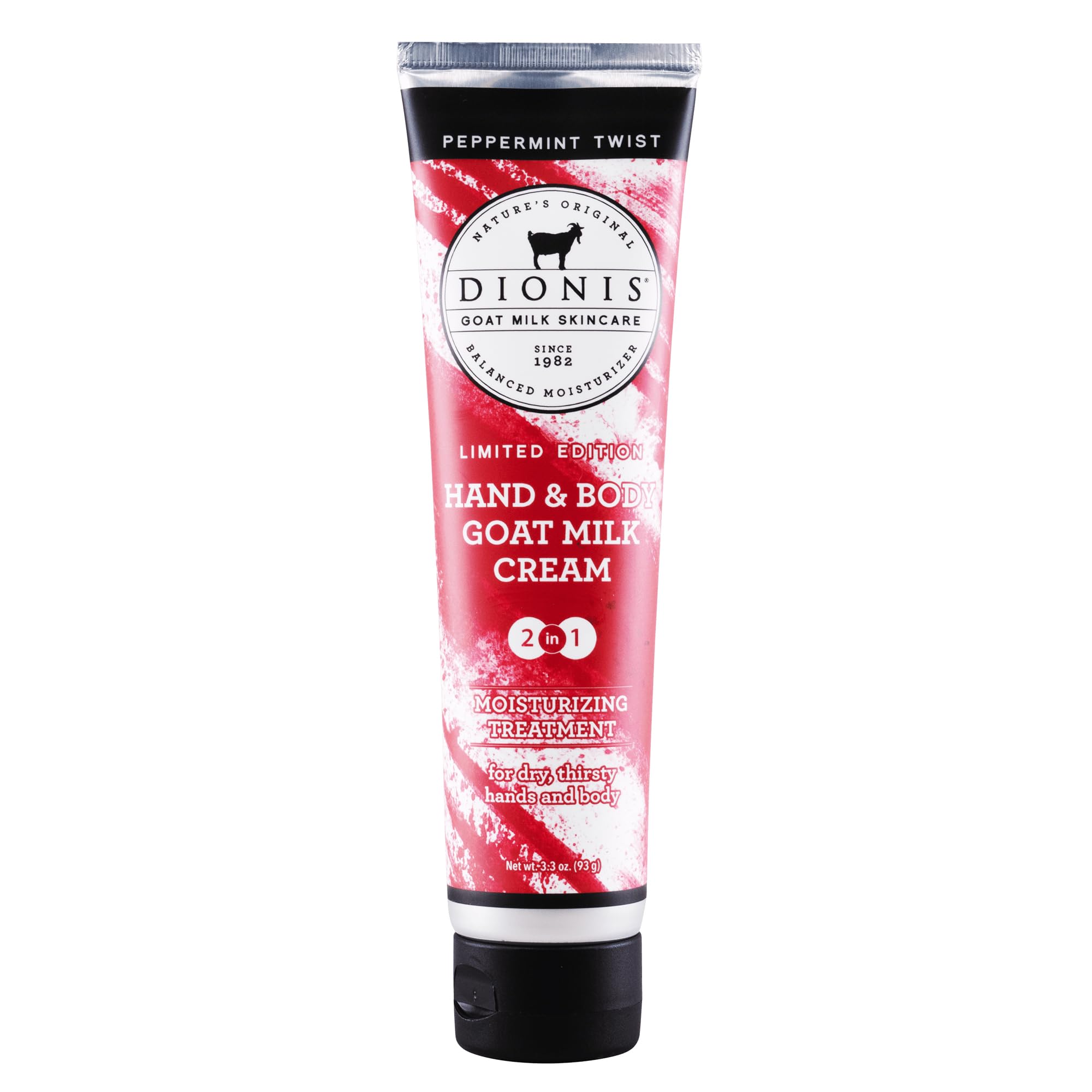 Dionis Goat Milk Hand & Body Cream Peppermint Twist 3.3oz (Pack of 1)