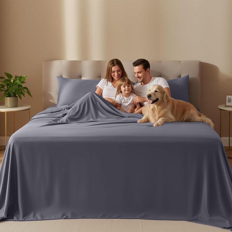 Utopia Bedding Queen Size Sheet Set - Soft, Breathable Microfiber | 4-Piece in Grey with Oeko-Tex Certification