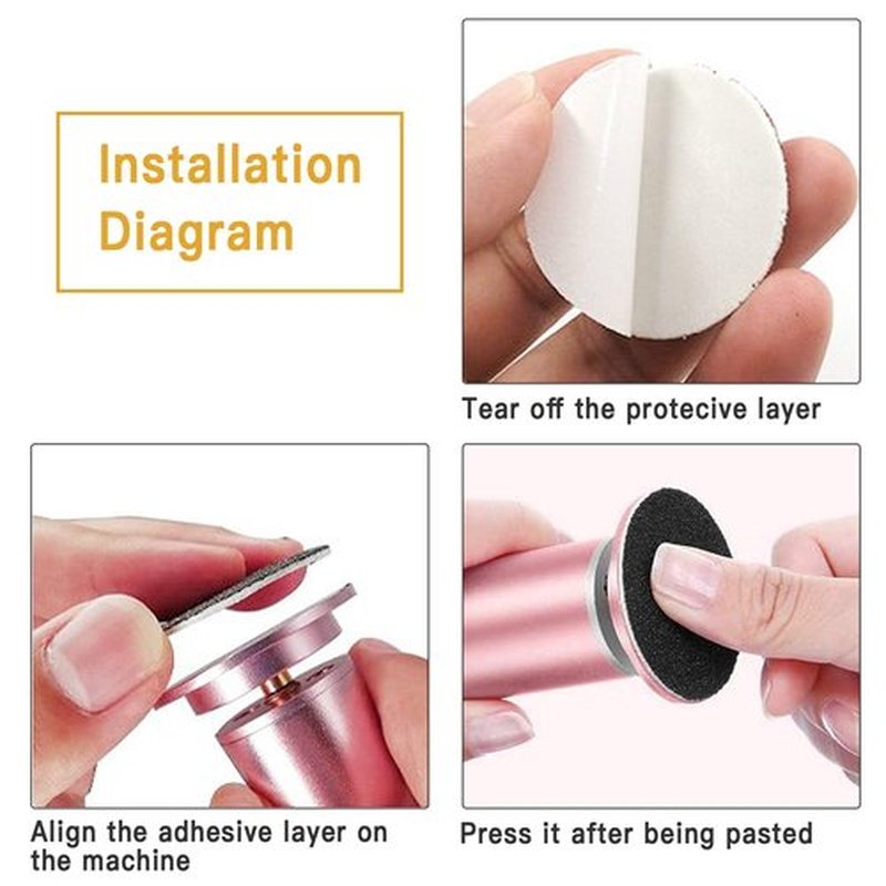 Akamino 120 Pieces Replacement Sandpaper Discs for Electric Foot File - Professional Callus Remover Tool Sandpaper Pad for Men Women Dead Cracked Hard Skin Calluses