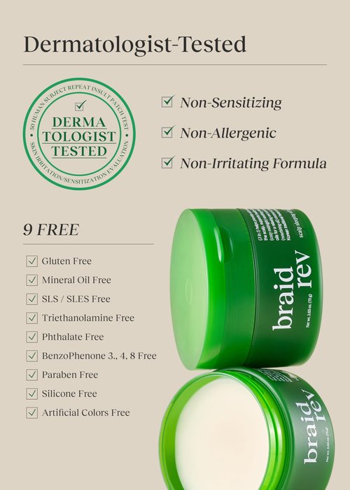 Bephor Braid Rev Scalp Sleeping Oil Balm, Korean Scalp Treatment, Balm-to-Oil Formula, Nourishing for Dry Scalp with Coconut & Shea Butter, Reduces Excess Sebum & Strengthens Hair Roots, 2.65 oz