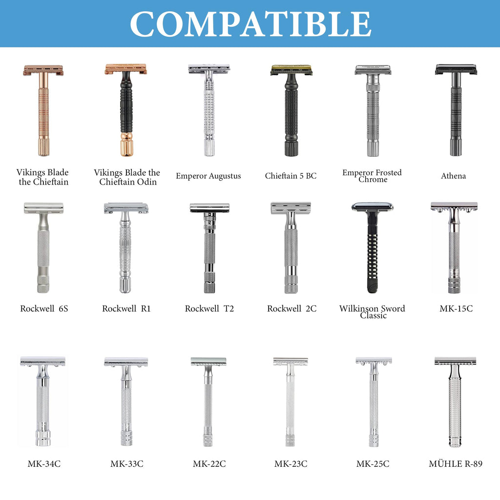 Linkidea Aluminum Safety Razor Stand Holder for Men, 14mm Opening, Compact Shaving Brush & Razor Stand, Compatible with Merkur 34C, Muhle R89, Vikings Blade (Silver/Stand Only)