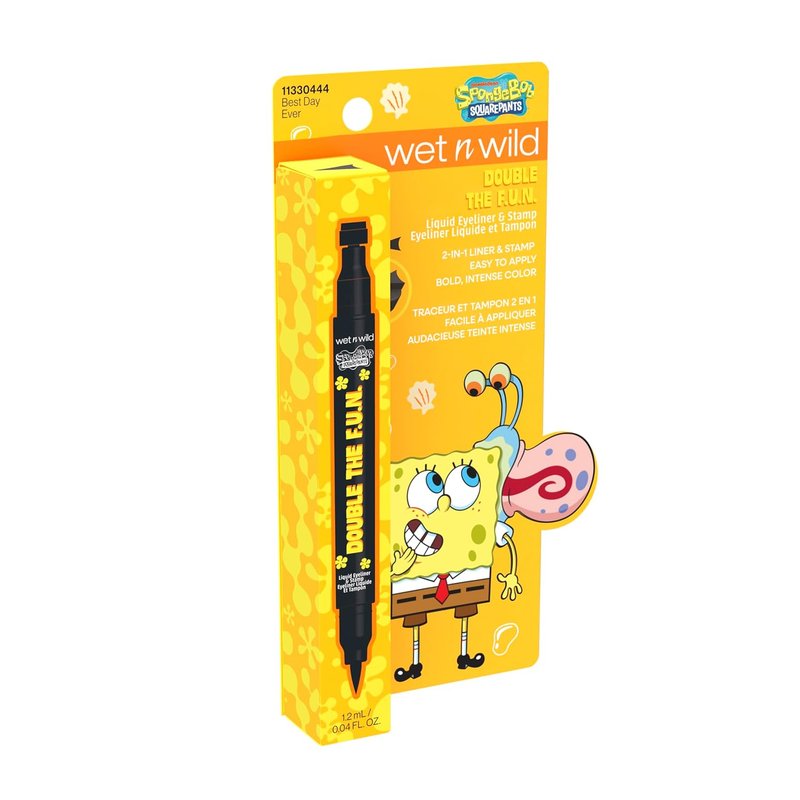 Wet n Wild Spongebob Liquid Eyeliner & Stamp - Double The F.U.N. | Vibrant Color & Easy Application