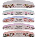 25PCS Floral Professional Nail Files 80/100/150/180/240 Grit, Emery Boards Nail Files for Natural Nails and Acrylic Nails, Double Sided Emory Boards limas para unas acrilicas Reusable Manicure Tools