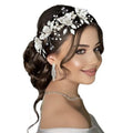 Mpoikba Bridal Hair Accessories, Pearl Adorned Wedding Hair Pieces for Brides, Flower Hair Combs for Bride