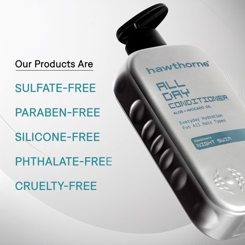 Hawthorne All Day Men's Conditioner. Sulfate Free, Paraben Free Conditioner With Argan Oil & Coconut Oil. For Stronger, Healthier Hair. Night Swim Cologne Scent. 16 fl. oz. 2-Pack.
