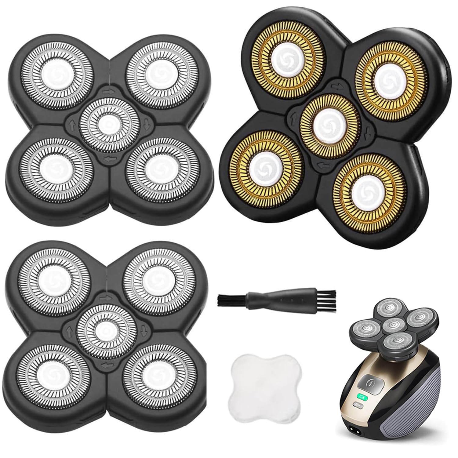 FreedomGold Shaver Replacement Heads - 5D Universal Blades Compatible With FreedomGold & Other Brands