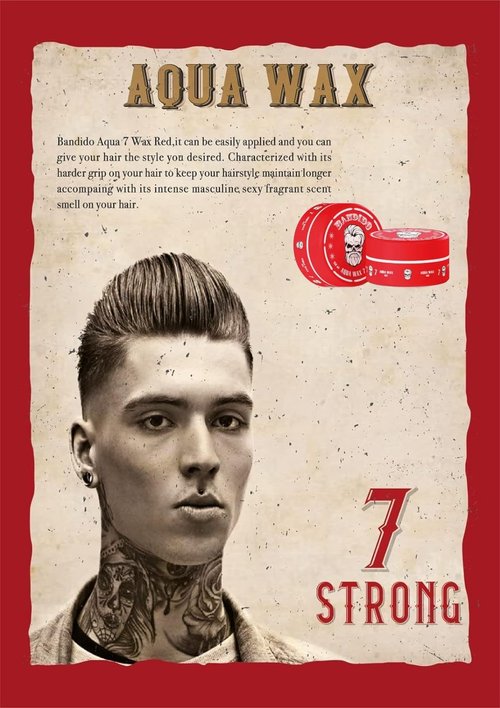 Bandido Aqua Wax 7 | 2-Pack | Strong Hold | Men's Hair Wax, Long Lasting Hold, Easy to Manage | 150ml / 5.07oz (Pack of 2)