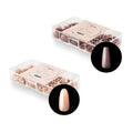 Apres Nail Neutrals Gel-X Mia Coffin Medium & Alex Natural Round Medium Box of Tips Bundle | Includes 300 Gel-X Tips | Premium Quality | 11 Sizes 00-9