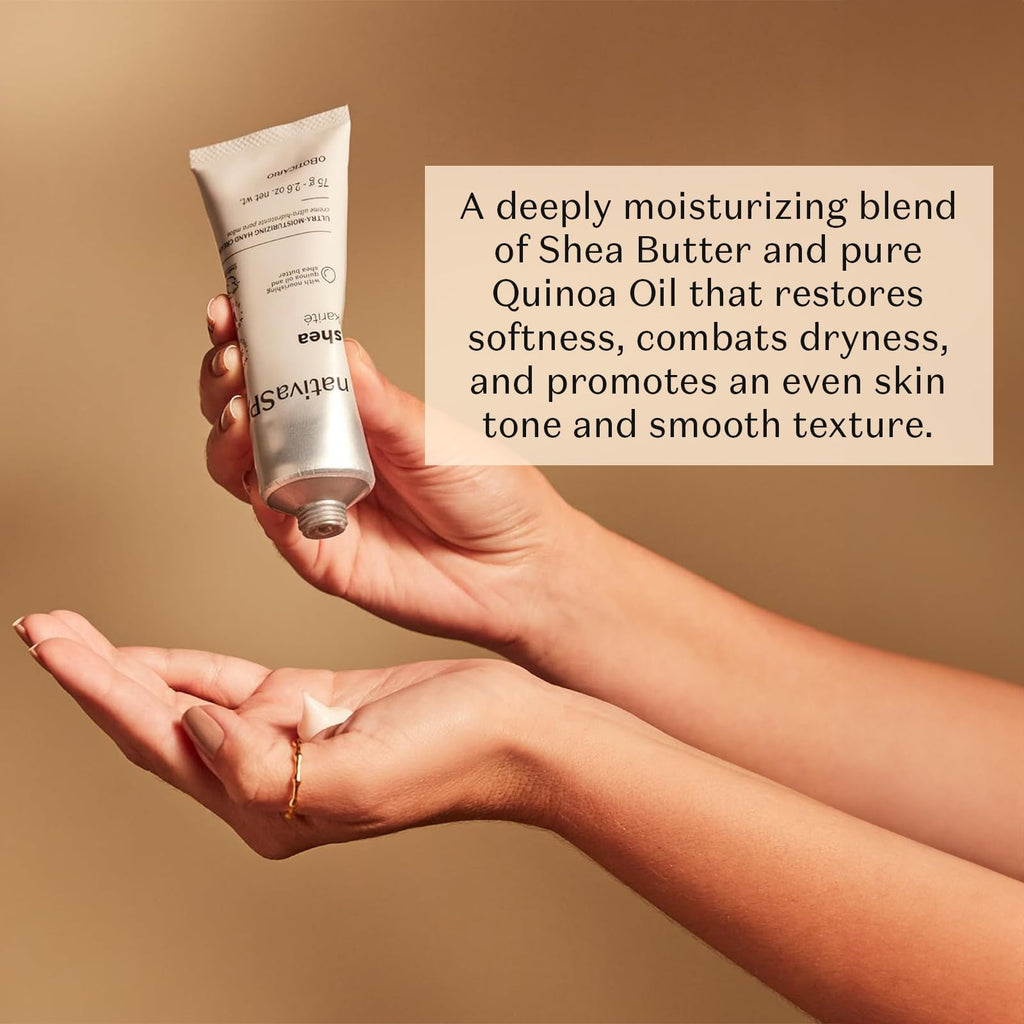 Nativa SPA by O Boticário, Shea Ultra-Moisturizing Hand Cream, Deeply Nourishing Formula with Shea Butter & Quinoa Oil, 2.6 Ounce