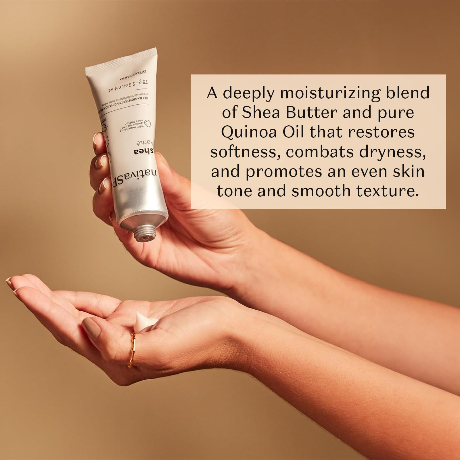 Nativa SPA by O Boticário, Shea Ultra-Moisturizing Hand Cream, Deeply Nourishing Formula with Shea Butter & Quinoa Oil, 2.6 Ounce
