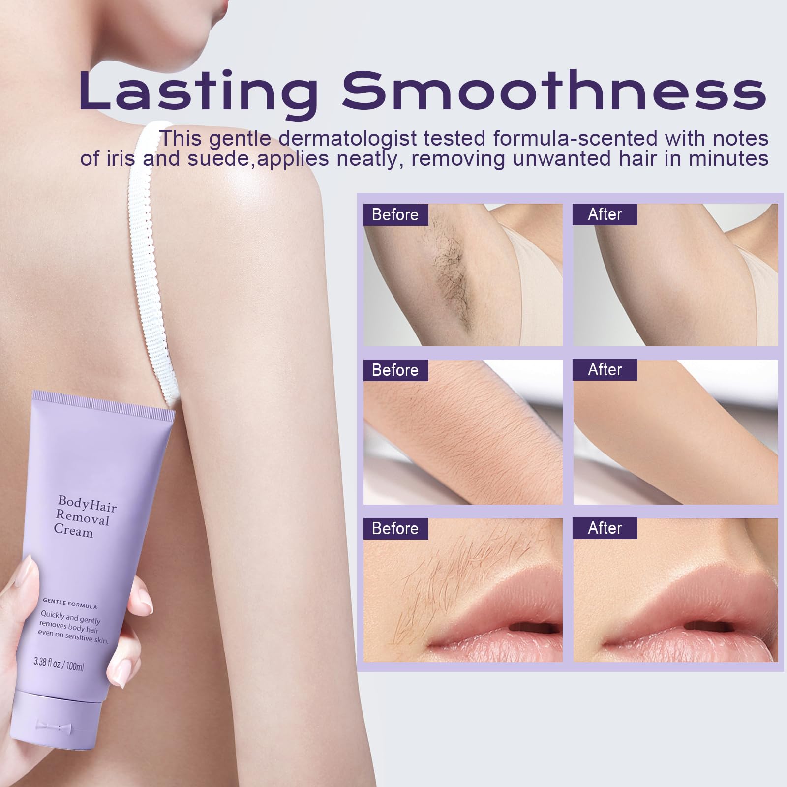 Removal Cream for Sensitive Skin, Durable and Smooth for Men and Women