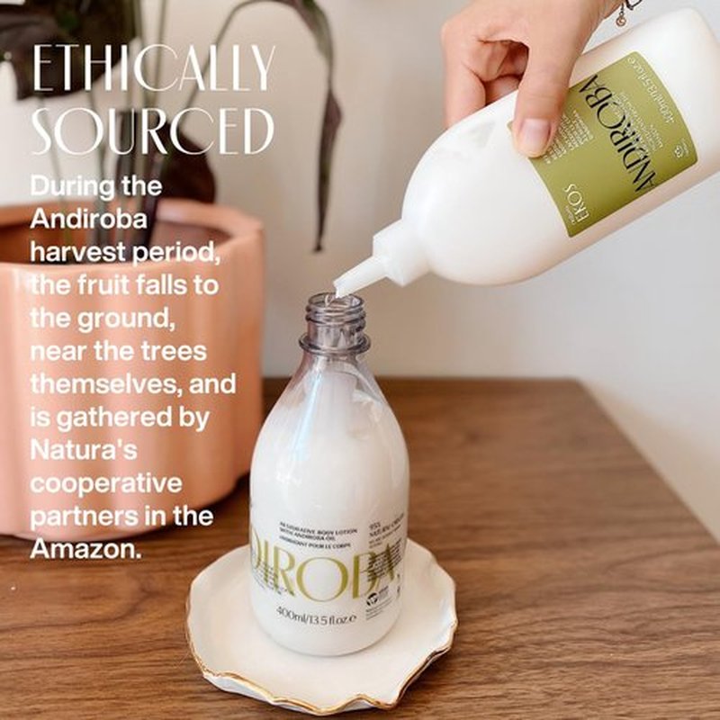 Natura Ekos Andiroba Restorative Body Lotion - 30-Hour Moisturization & Muscle Relief - 13.5 fl oz (400ml)