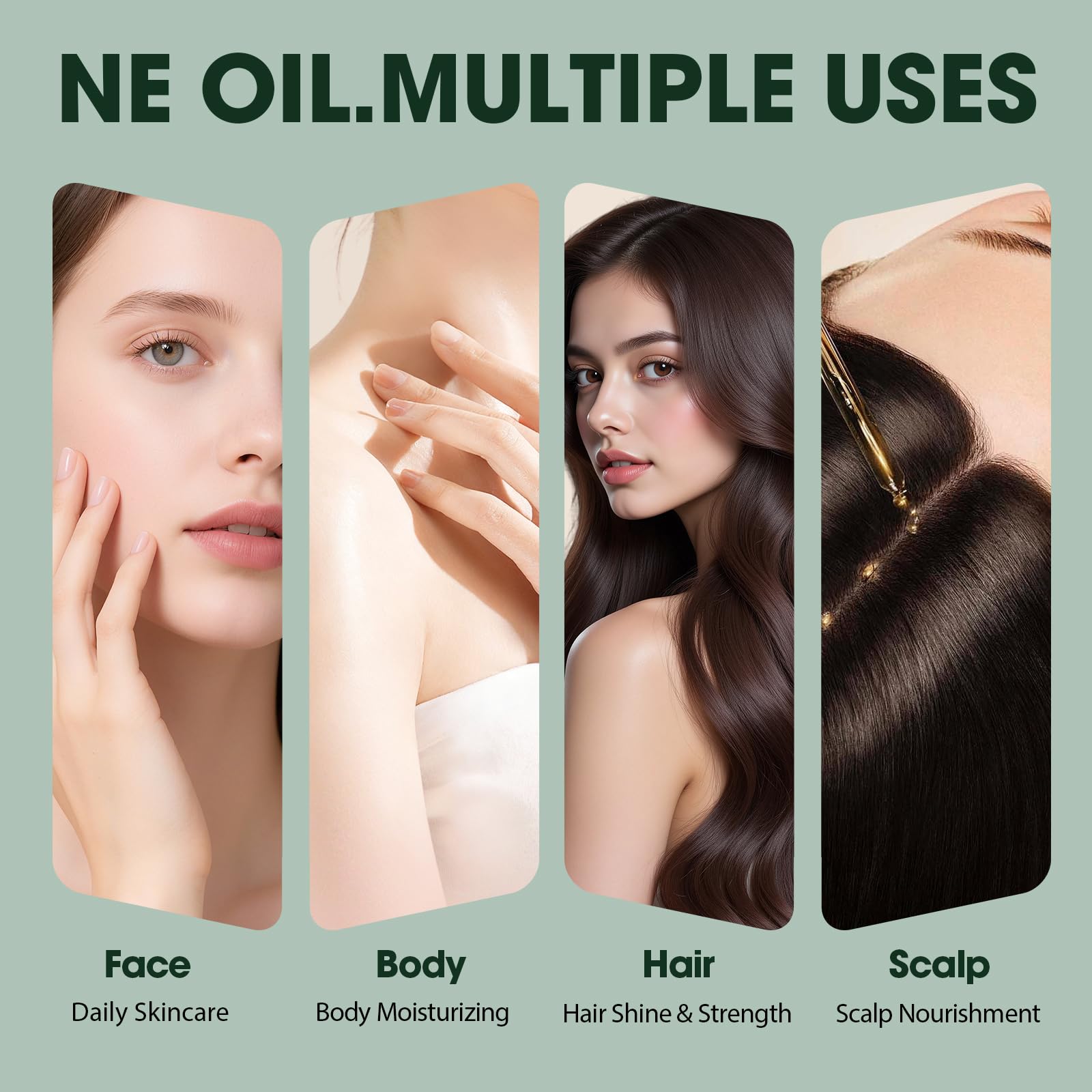 Green Coffee Bean Oil for Skin & Hair – Lightweight Coffee Oil for Hydration, Smooth Skin & Scalp Care, Fast Absorbing, Non-Greasy, Multi-Use Face, Body & Hair Oils