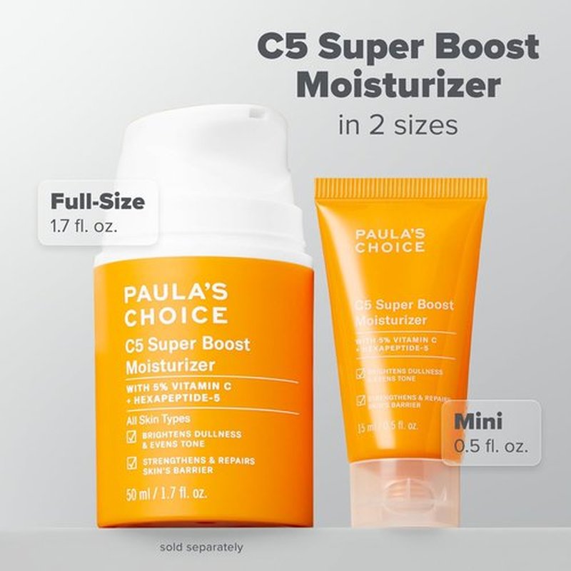 Paula's Choice C5 Super Boost Face Moisturizer - 5% Vitamin C & Squalane for Even Tone & Fine Lines