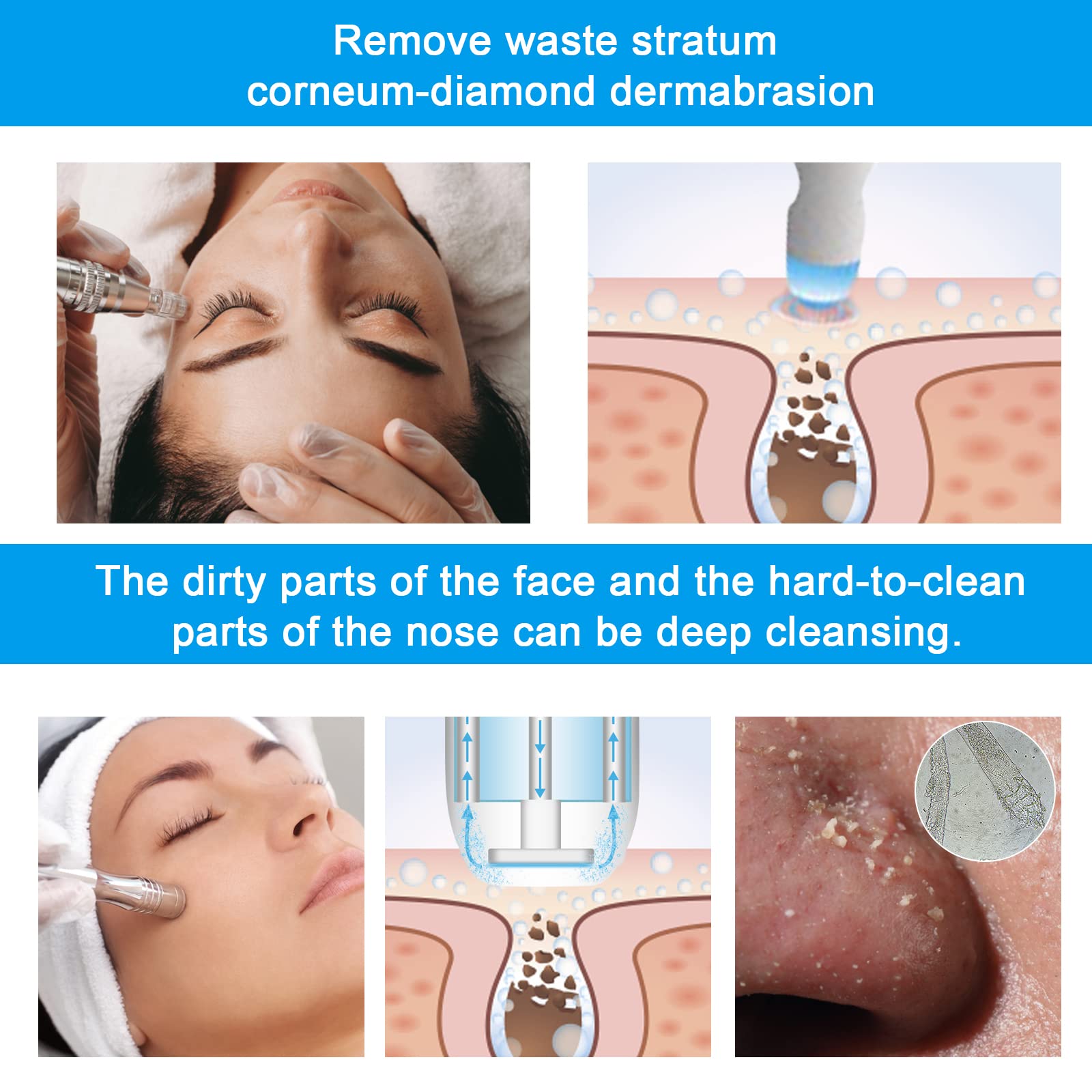 AIMENGXI Diamond Microdermabrasion Machine Professional Dermabrasion Machine Facial Care Salon Equipment for Vacuum Blackhead Removal