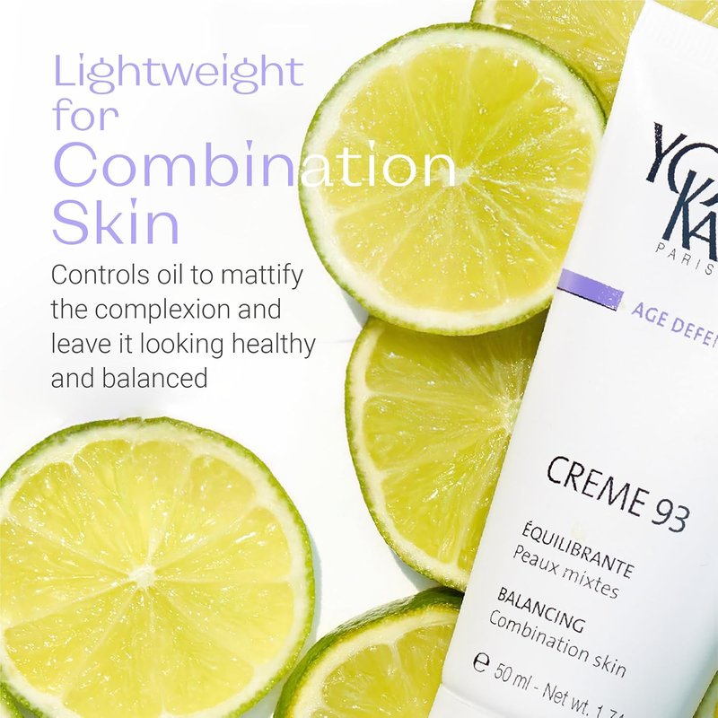 Yon-Ka Creme 93 Mattifying Moisturizer - Balancing Facial Cream for Combination Skin | 1.74 oz Paraben-Free