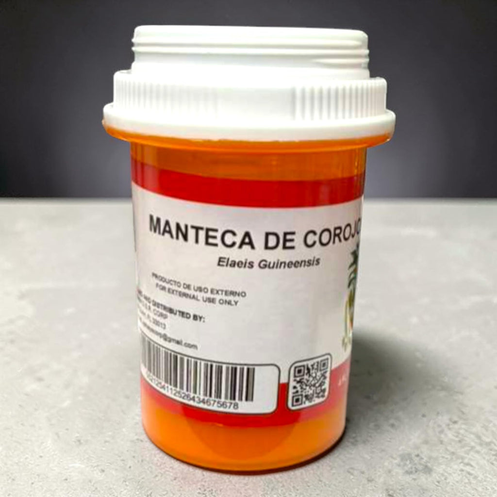 Manteca de Corojo 4 fl oz – Corojo Palm Oil for Santeria Ifa Orisha Rituals Spiritual Ceremonies Botanica Religious Supply External Use Only