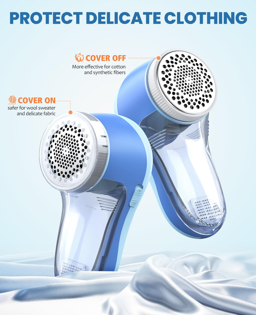 POPCHOSE Fabric Shaver, Lint Shaver with 6-Leaf Blade, Rechargeable