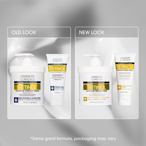 Advanced Clinicals Retinol Body Lotion & Face Moisturizer | Anti Aging Skin Care Retinol Body Cream For Women & Men Improves Appearance Of Fine Lines, Wrinkles, & Look Of Crepey Skin, W/Travel Size