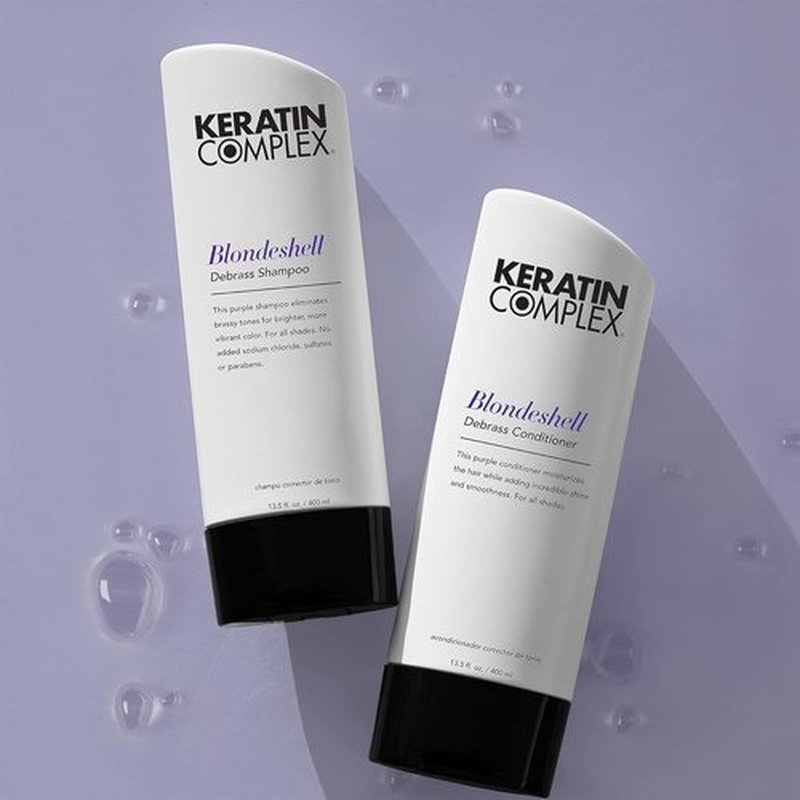 Keratin Complex Blondeshell Debrass Conditioner - Brightens & Tones Blonde Hair | 33.8 Fl Oz