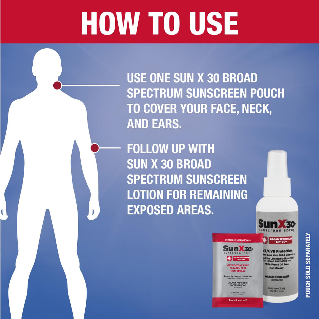 CoreTex Sun X 30+ SPF Sunscreen Spray Lotion - 4oz Pump Bottle of Paraben, Oxybenzone, Octinoxate, & Oil Free Sunscreen - No White Cast and Water Resistant Up to 80 Minutes
