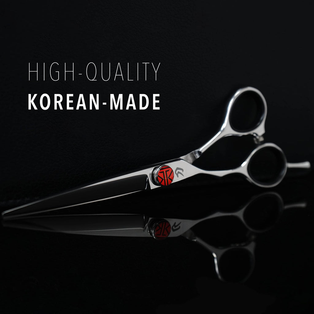 Tokko Katana Classic Lefty Shears Professional Razor Edge 440C Japanese Stainless Steel Left Handed Haircutting Scissors 6.5" Barber Shears With Adjustment Screw and Leather Case