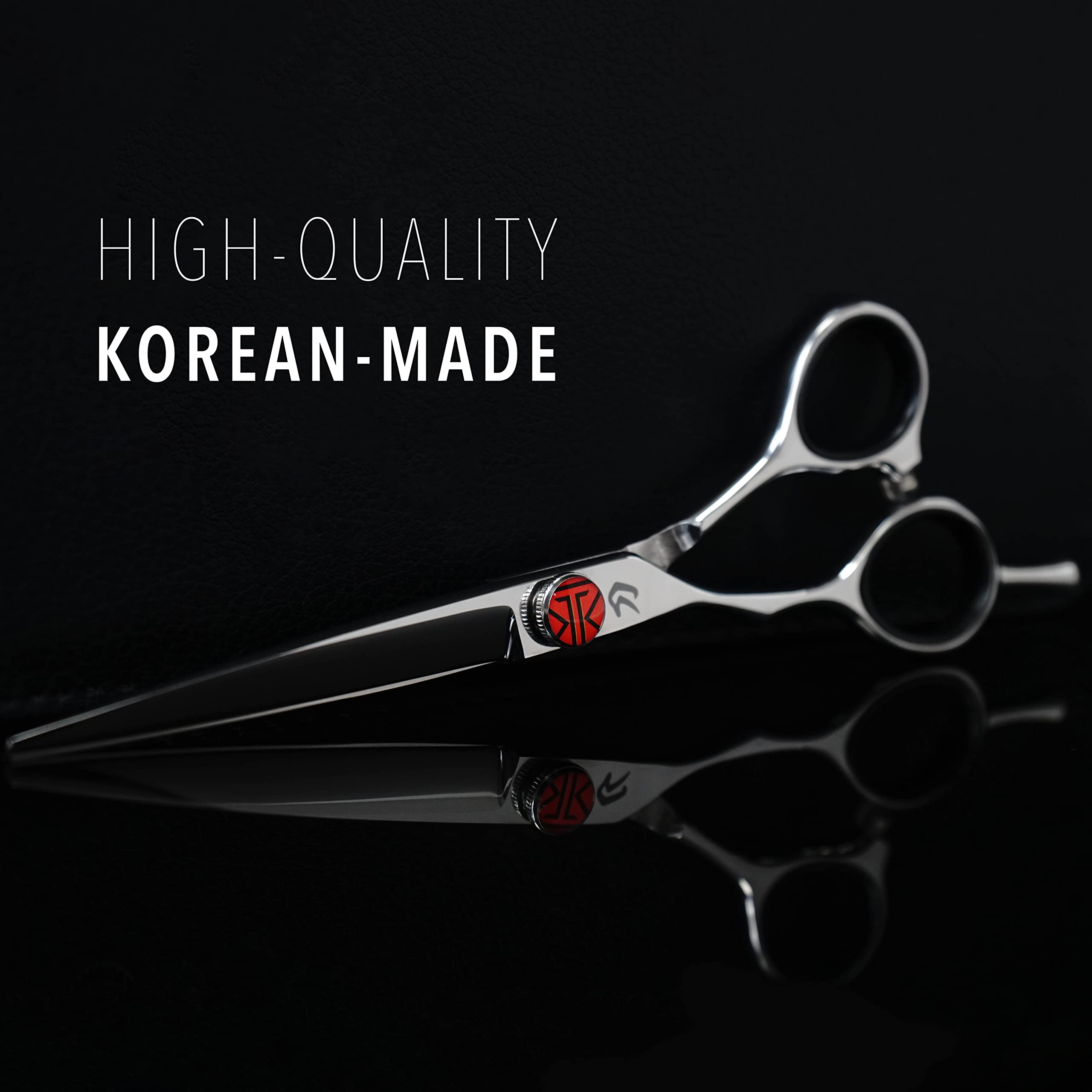 Tokko Katana Classic Lefty Shears Professional Razor Edge 440C Japanese Stainless Steel Left Handed Haircutting Scissors 6.5" Barber Shears With Adjustment Screw and Leather Case